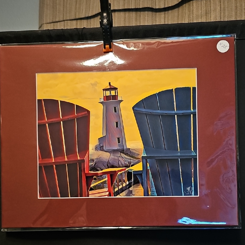 Peggys Lighthouse High Quality Matted Photograph